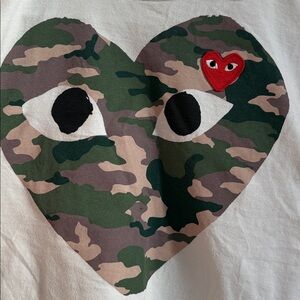 Comme des Garcons Camo Heart Tee - White